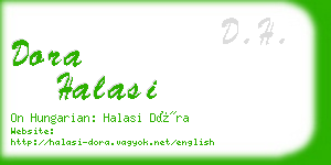 dora halasi business card